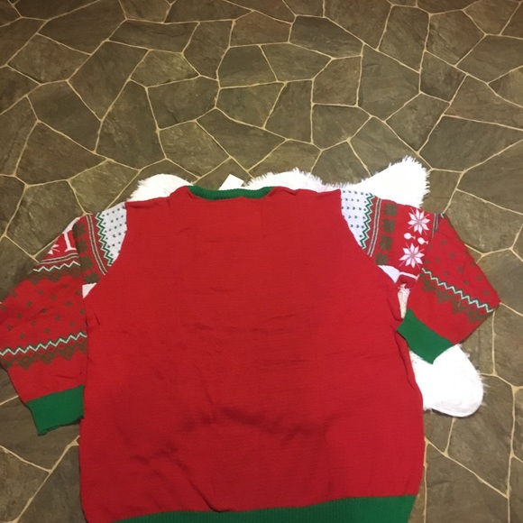 Ugly Christmas Sweater Wonderful XMas Time/Wine - Picture 2 of 6